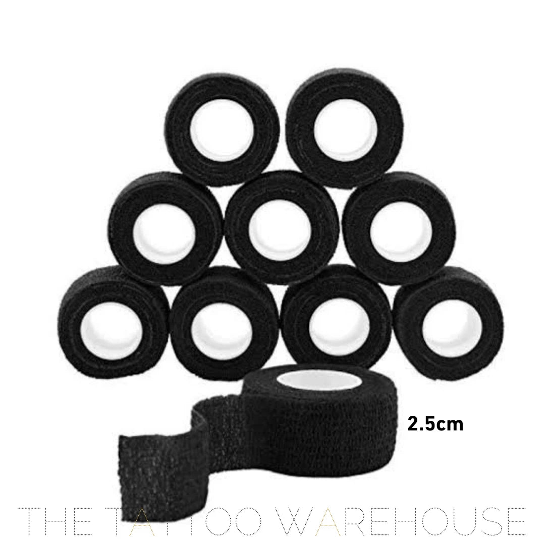 2.5cm Wide Black Cohesive Bandages box of 24