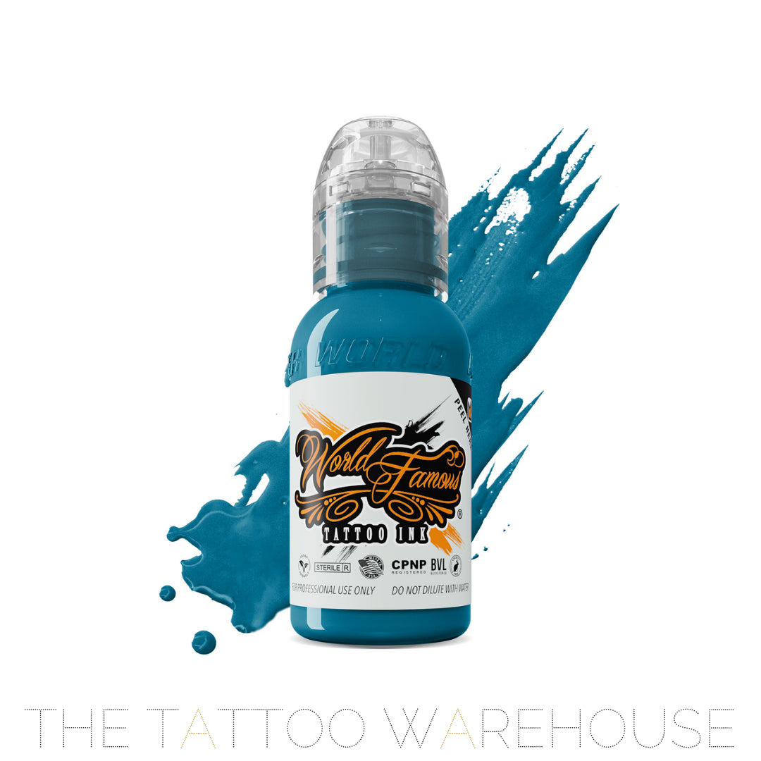 1 ounce blue in by world famous tattoo ink
