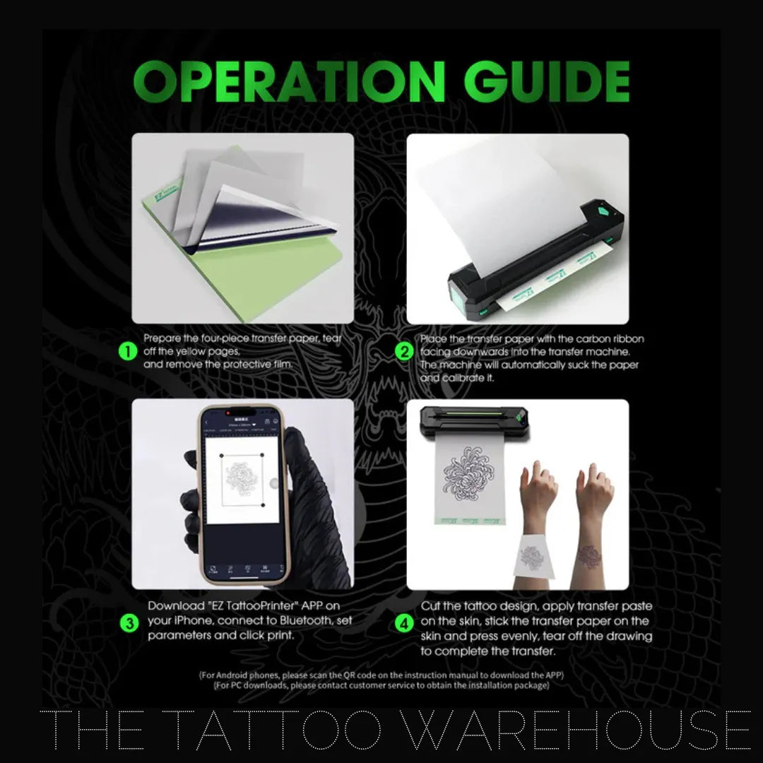 EZ Wireless Tattoo Stencil Printer - Black