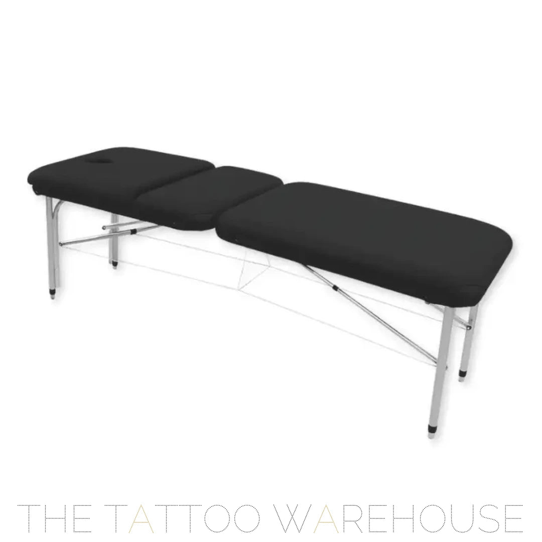 Style Salon River portable massage bed - side view showing adjustable backrest