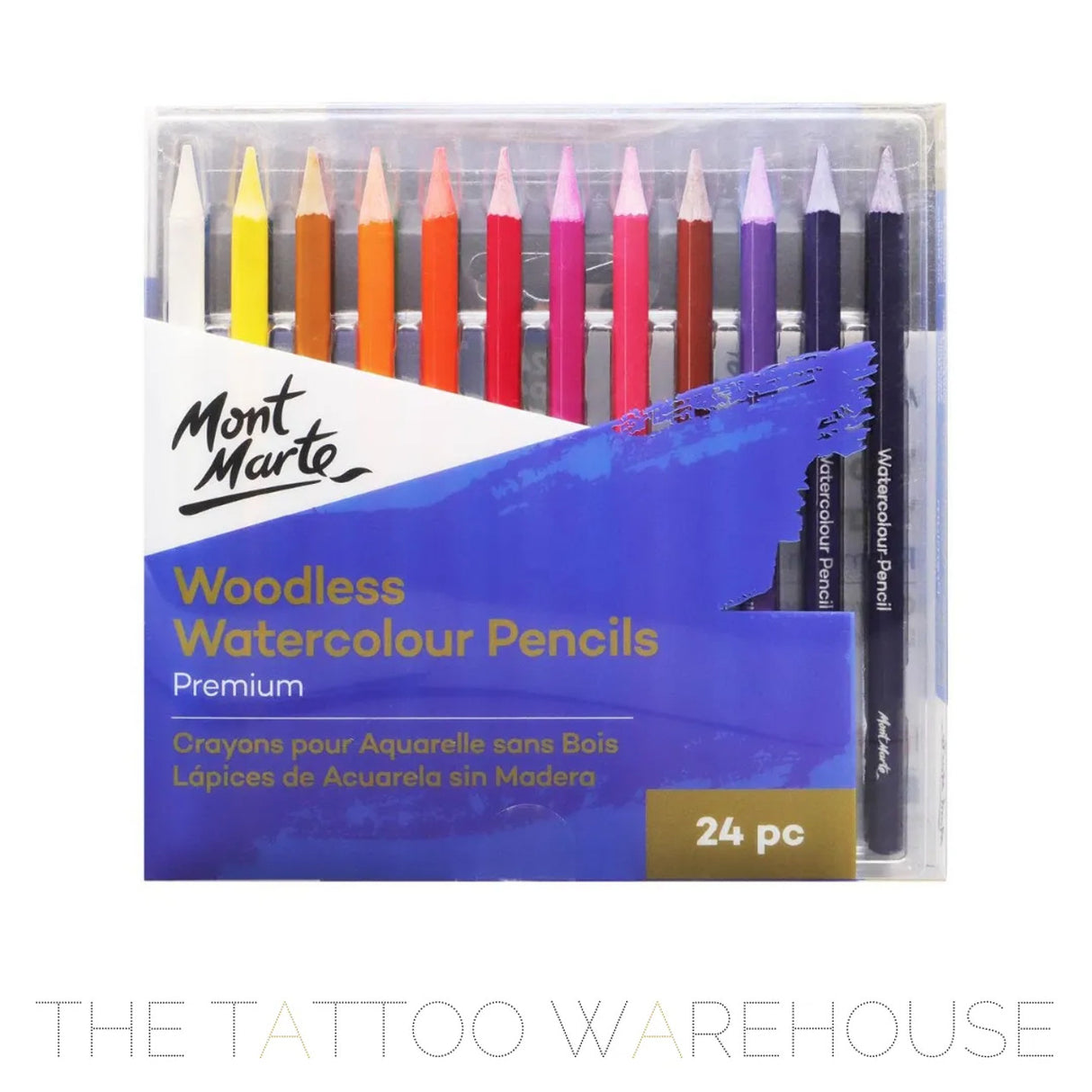 Premium Woodless Watercolour Pencils 24pc