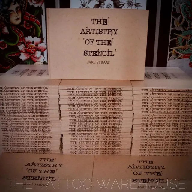 three piles of the book "The Artistry Of The Stencil" by Jake Straat