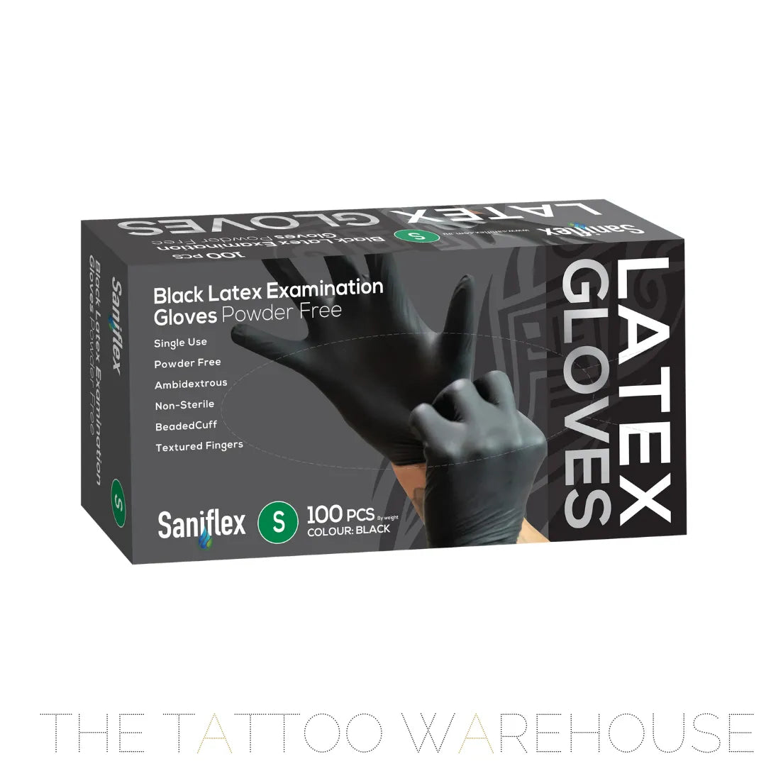 Black Latex Examination Gloves