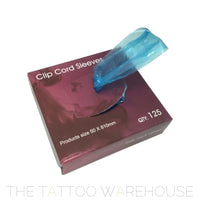 Blue clip cord sleeves, standard 0.8m, pack of 125