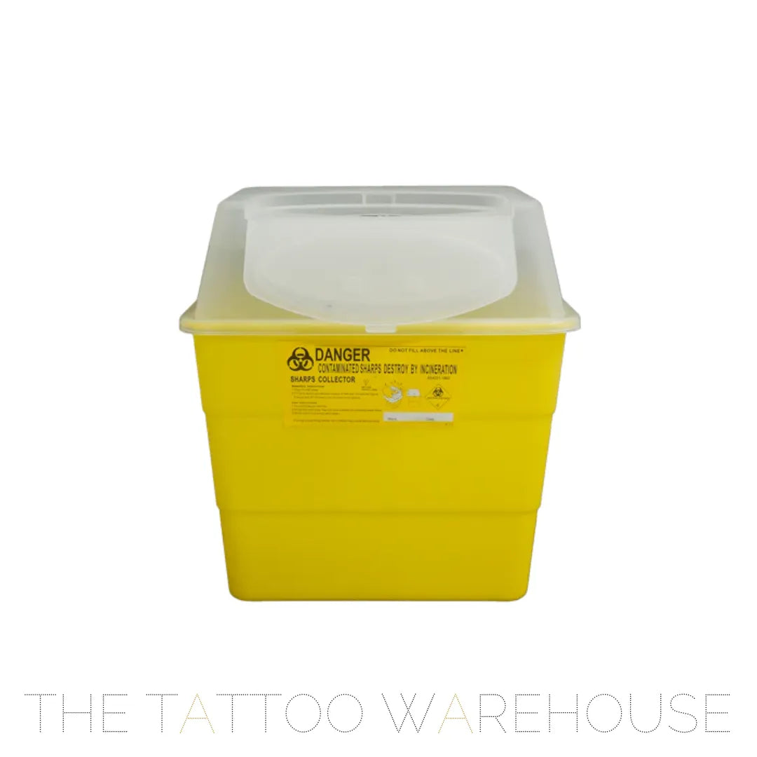 5L sharps container, yellow lid