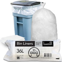 Roll of 36L black bin liners, pack of 50