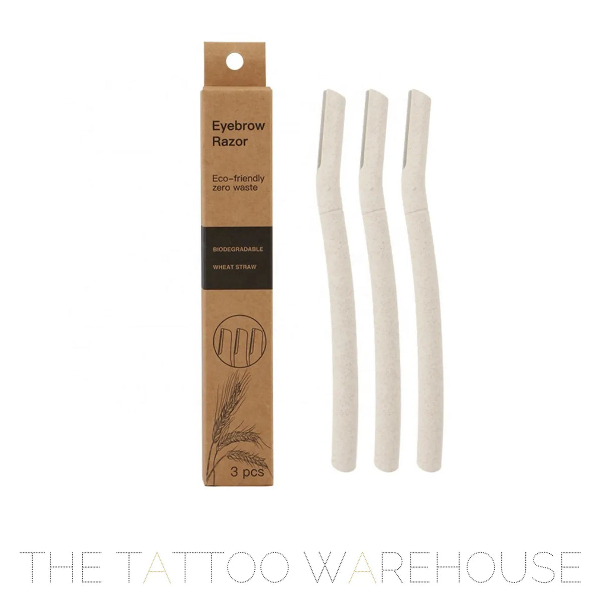 Eco-friendly eyebrow razors, close-up