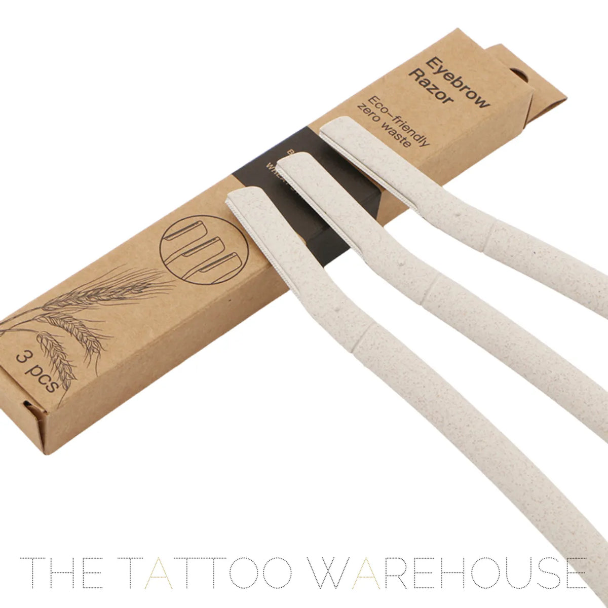Eco-friendly biodegradable eyebrow razors, pack of 3
