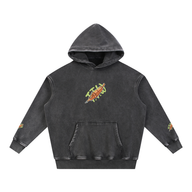 Snow Wash Fleece Oversize Tiger Hoodie