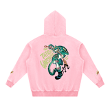 Snow Wash Fleece Oversize Tiger Hoodie