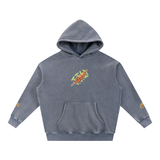 Snow Wash Fleece Oversize Tiger Hoodie