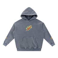 Snow Wash Fleece Oversize Tiger Hoodie