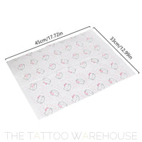 Hello Kitty dental bib tray liners, close-up