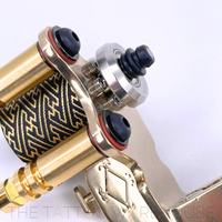 Eru Higa QUINKE V.2S brass tattoo machine, alternate angle