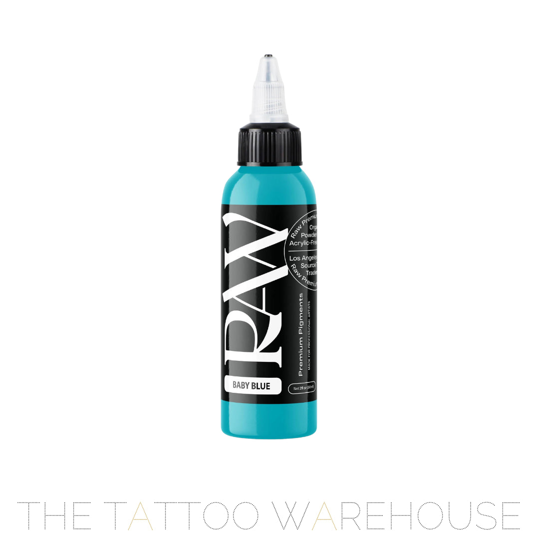 Raw Pigments Baby Blue tattoo ink, 2oz bottle