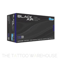 Black nitrile disposable gloves box
