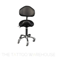 Karma Cradle Mountain saddle stool showing adjustable height base