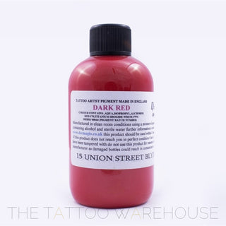 Bottle of Dermaglo Dark Red (True Love Red) tattoo ink