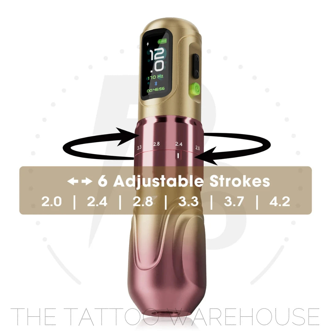 EZ P6 Adjustable Stroke Wireless Tattoo Machine-High Torque Motor