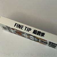 Hannya Pens fine tip, pens laid out individually