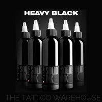Bottle of Solid Ink Black Label Heavy Black tattoo ink