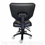 Karma Stanley stool showing chrome hydraulic pump and 5-star base