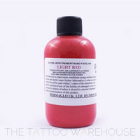 Bottle of Dermaglo Light Red tattoo ink