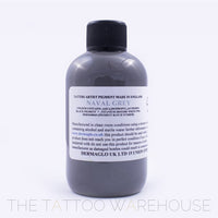 Bottle of Dermaglo Naval Grey tattoo ink