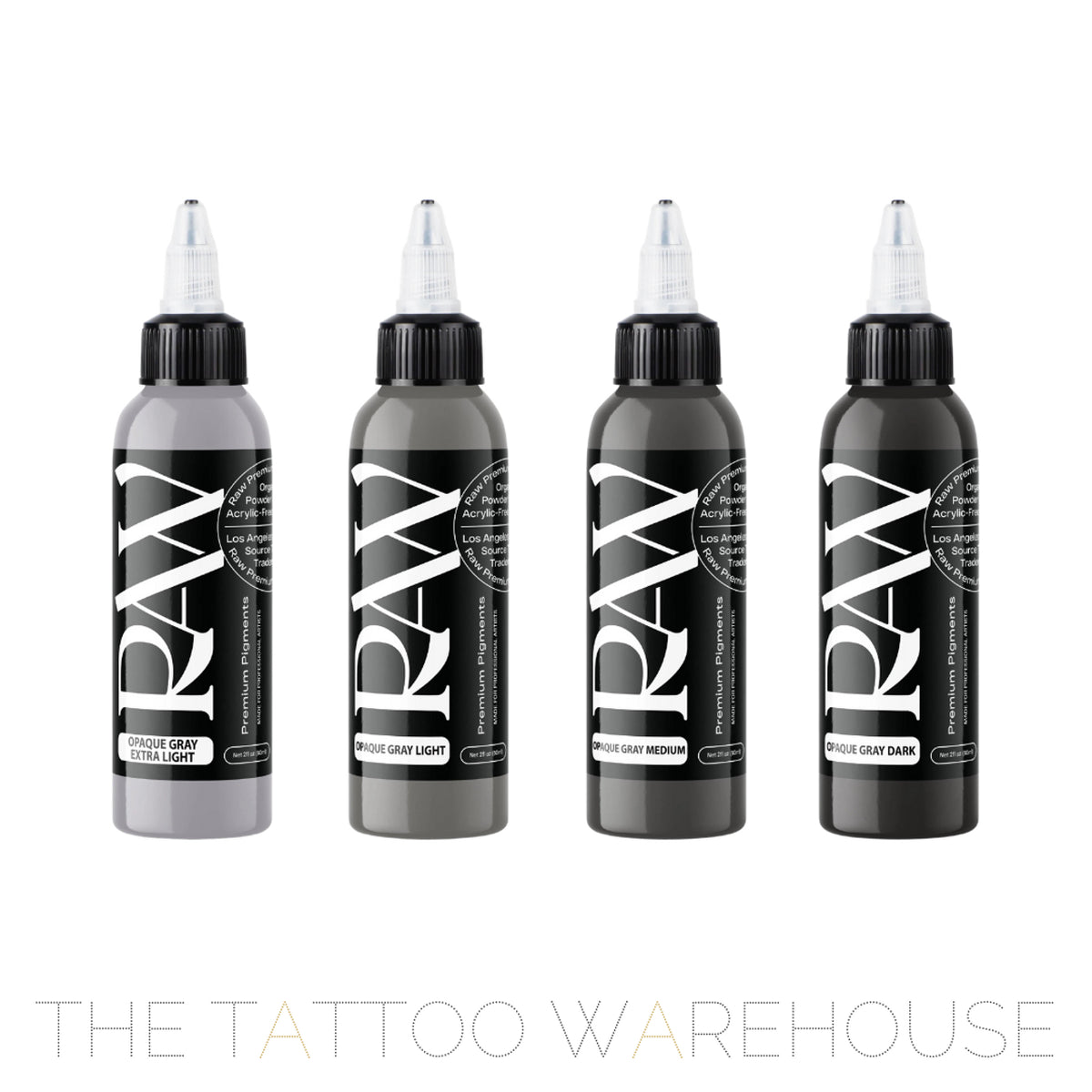 Raw Pigments Opaque Grey Set of 4, 2oz bottles alternate view