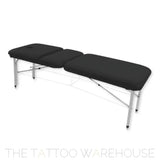 Style Salon River portable massage bed - side view showing adjustable backrest