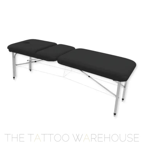 Style Salon River portable massage bed - side view showing adjustable backrest