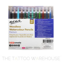 Woodless watercolour pencils, close-up