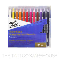 Mont Marte premium woodless watercolour pencils, pack of 24