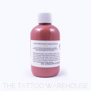 Bottle of Dermaglo Tan tattoo ink