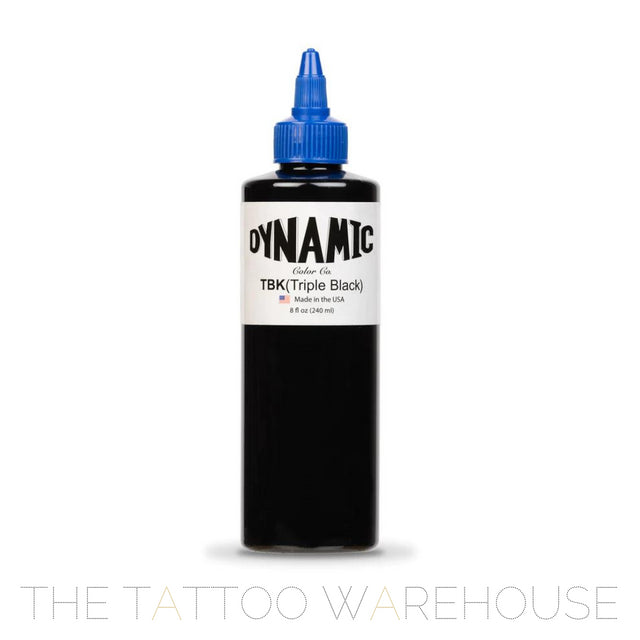Bottle of Dynamic Triple Black tattoo ink, 8oz
