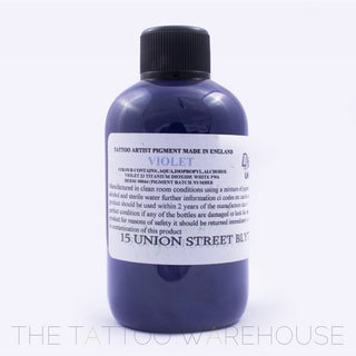 Bottle of Dermaglo Violet tattoo ink