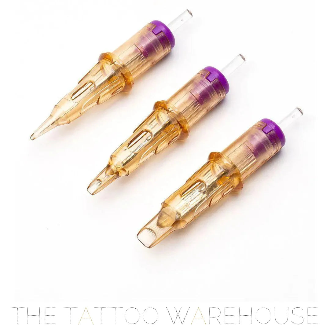 EZ Tattoo V-Select Round Liner PMU cartridges, close-up
