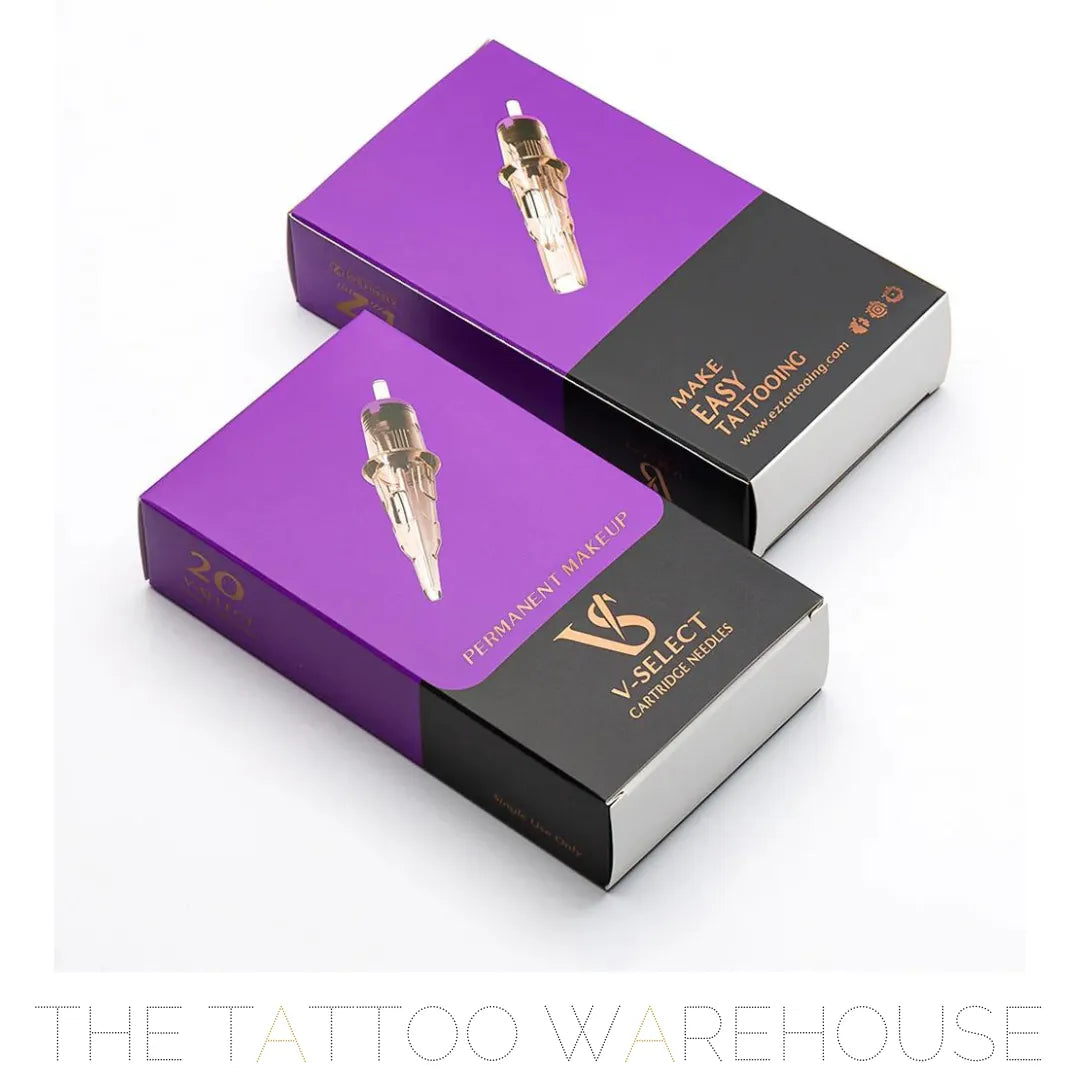 EZ Tattoo V-Select Round Slope Flat PMU cartridges