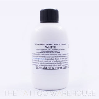 Bottle of Dermaglo White tattoo ink