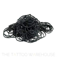 Black rubber bands for tattoo machines, pack of 200