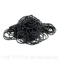 Black rubber bands for tattoo machines, pack of 200
