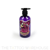 A purple bottle with the label of Stencil Jam Bubblegum showing front on. 