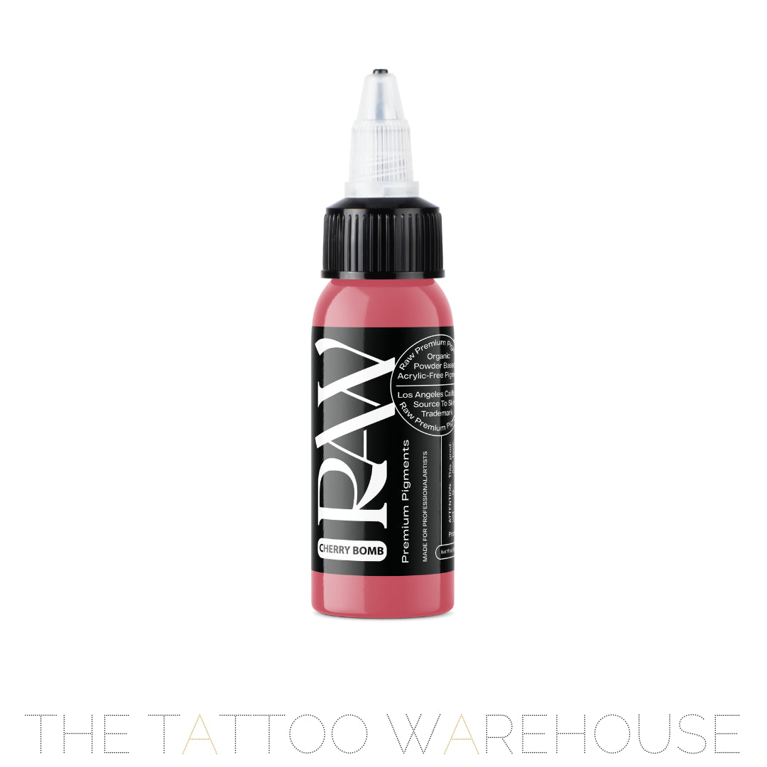 Raw Pigments Cherry Bomb tattoo ink, 1oz bottle