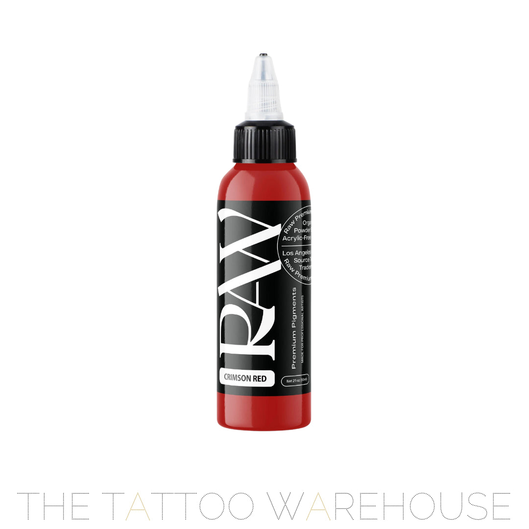 Raw Pigments Crimson Red tattoo ink, 2oz bottle