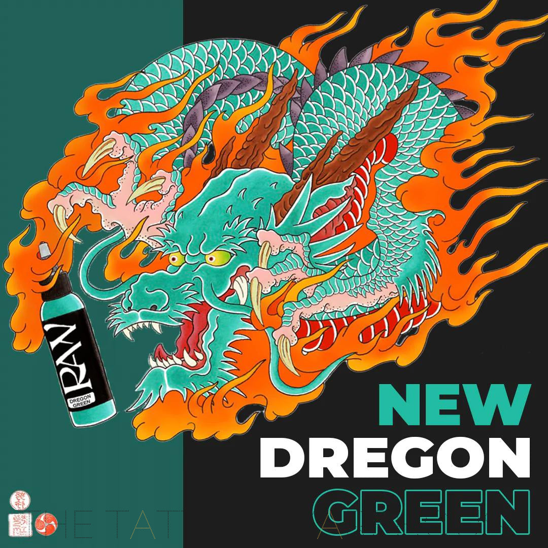 Raw Pigments Dregon Green tattoo ink, alternate view