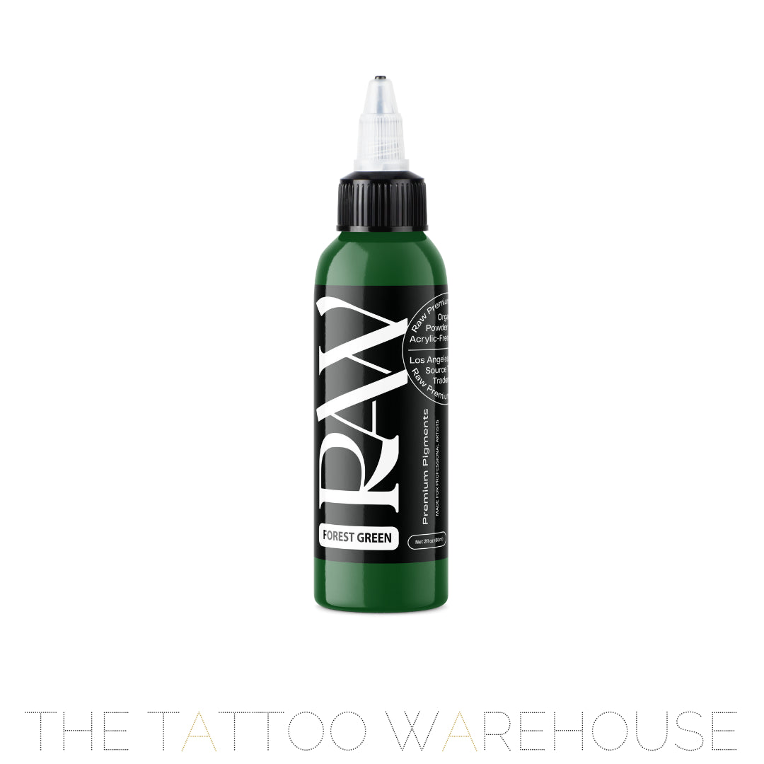 Raw Pigments Forest Green tattoo ink, 2oz bottle