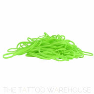 Green rubber bands for tattoo machines, pack of 200