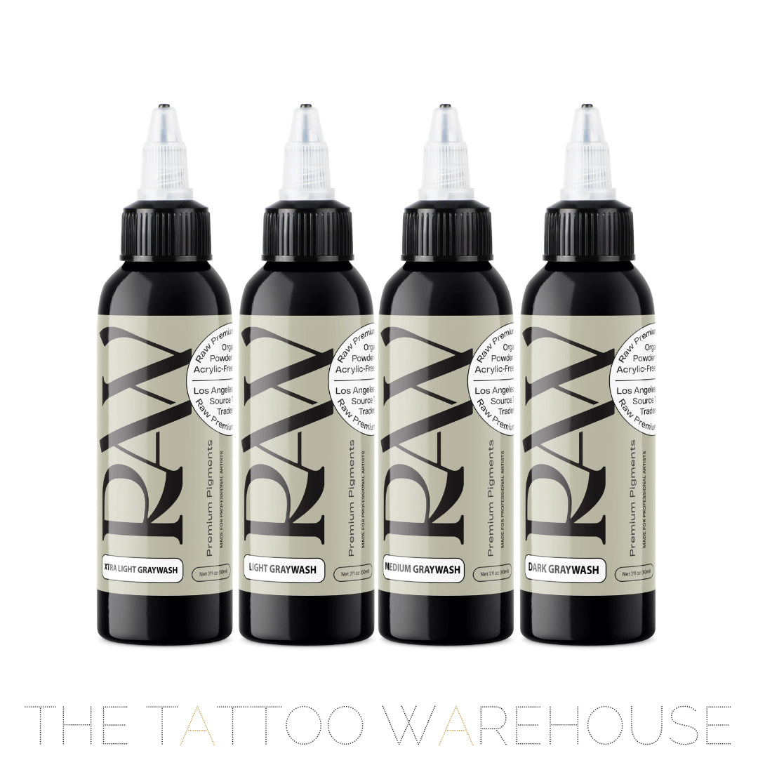 Raw Pigments Grey Wash Set, 2oz bottles