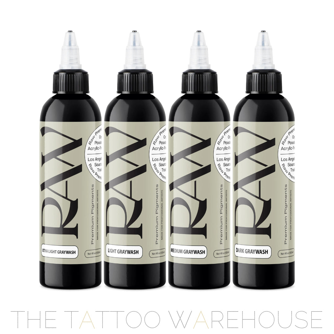 Raw Pigments Grey Wash Set, 4oz bottles