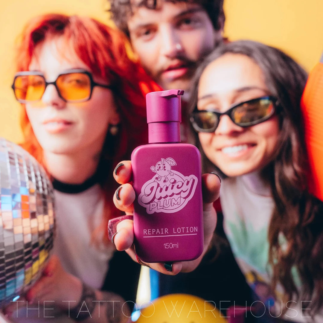 Juicy Plum repair lotion, label detail